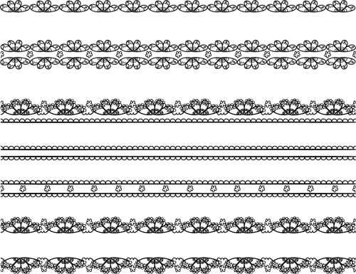 Download Black lace border seamless vector 03 free download