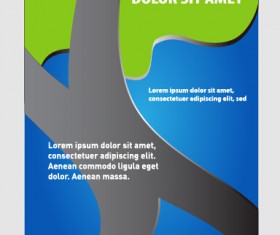 Blue styles brochure or flyer cover template vector 01