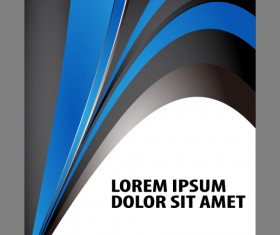 Blue styles brochure or flyer cover template vector 02