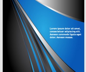 Blue styles brochure or flyer cover template vector 03