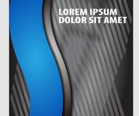 Blue styles brochure or flyer cover template vector 05