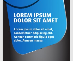 Blue styles brochure or flyer cover template vector 12