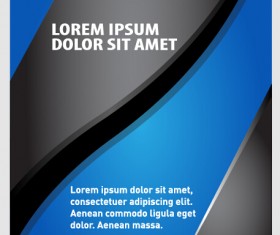 Blue styles brochure or flyer cover template vector 14