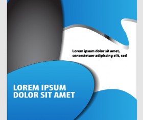 Blue styles brochure or flyer cover template vector 16