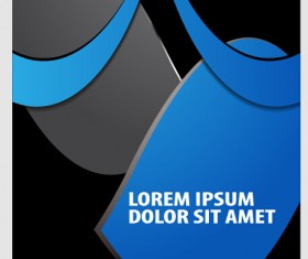 Blue styles brochure or flyer cover template vector 17