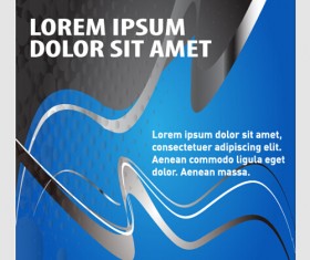 Blue styles brochure or flyer cover template vector 18