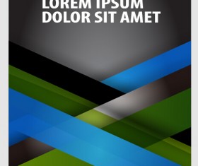 Blue styles brochure or flyer cover template vector 19