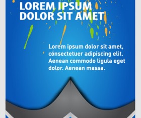 Blue styles brochure or flyer cover template vector 20