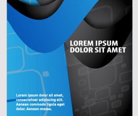 Blue styles brochure or flyer cover template vector 21