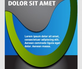 Blue styles brochure or flyer cover template vector 22