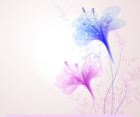 Blue with purple flower with dream vector