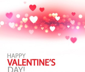 Blurs valentines day background with heart vector