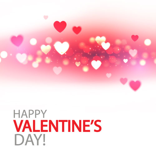 Blurs valentines day background with heart vector