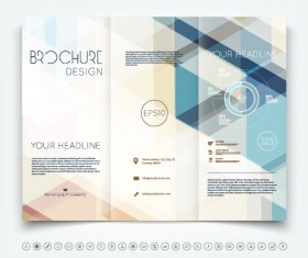 Brochure tri-fold cover template vectors design 02