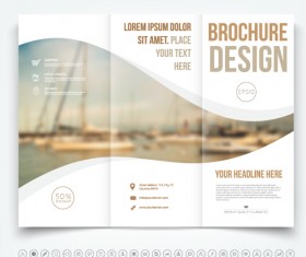 Brochure tri-fold cover template vectors design 03