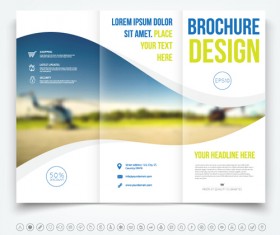 Brochure tri-fold cover template vectors design 06