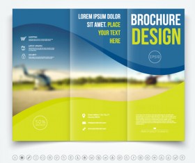 Brochure tri-fold cover template vectors design 08