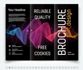 Brochure tri-fold cover template vectors design 12