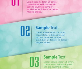 Bumbered business template vectors set 03