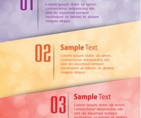 Bumbered business template vectors set 04