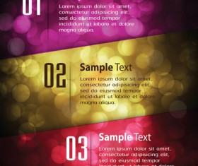 Bumbered business template vectors set 05