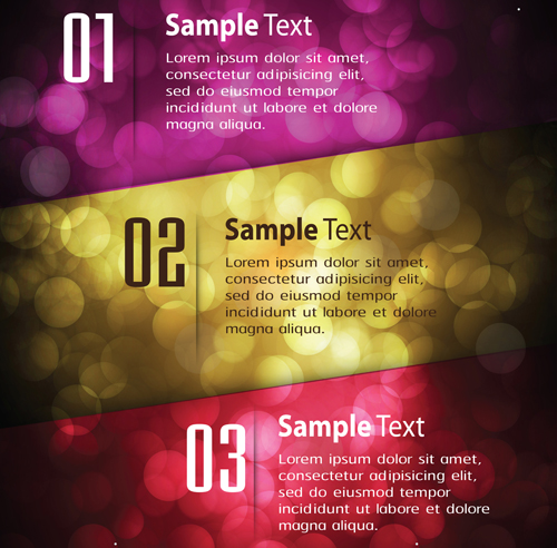 Bumbered business template vectors set 05