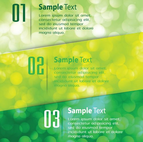 Bumbered business template vectors set 07