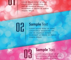 Bumbered business template vectors set 08