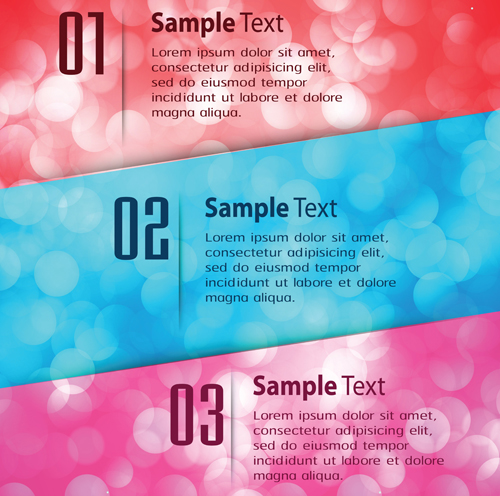 Bumbered business template vectors set 08