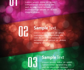 Bumbered business template vectors set 09