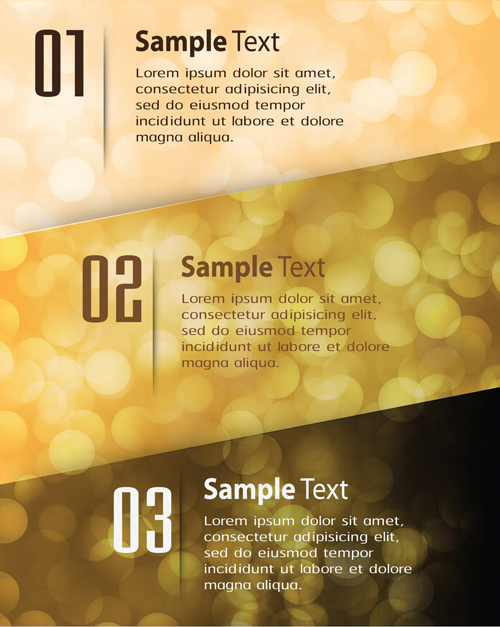 Bumbered business template vectors set 10