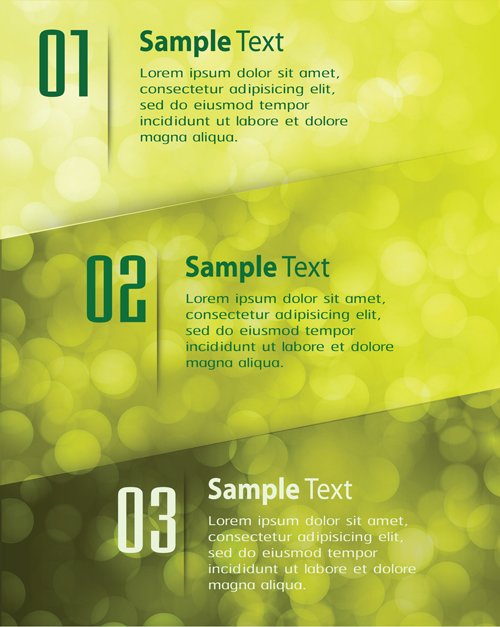 Bumbered business template vectors set 11