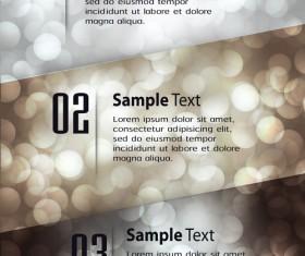 Bumbered business template vectors set 12