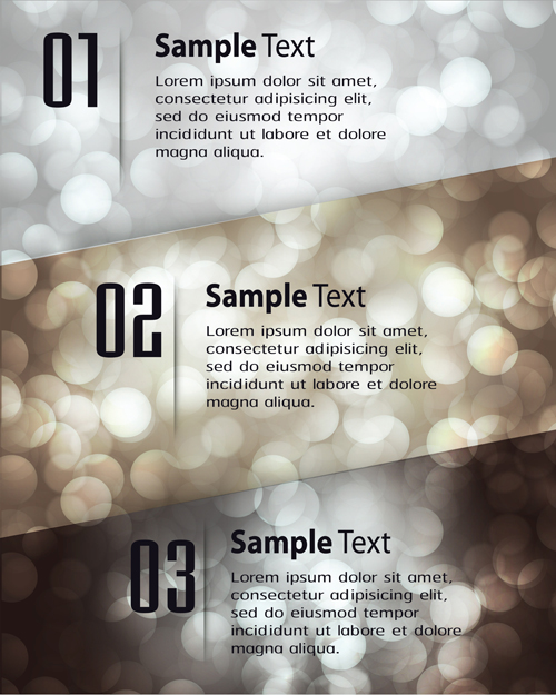 Bumbered business template vectors set 12