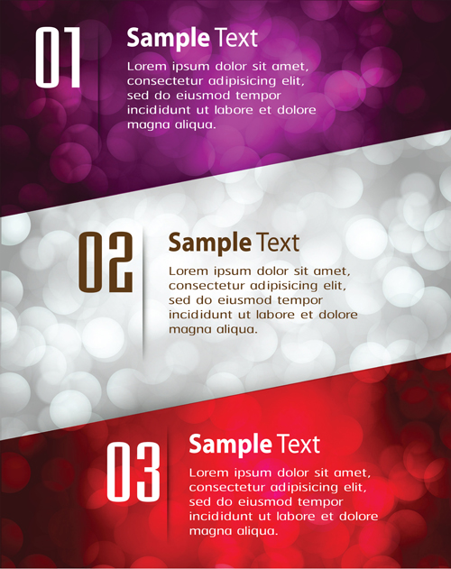 Bumbered business template vectors set 13