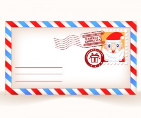 Cartoon Santa Claus Postcards Vector