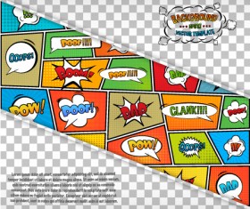 Cartoon speech bubbles with background template vector 02