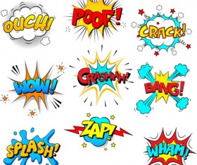 Cartoon text boxs vector material 01