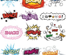 Cartoon text boxs vector material 03