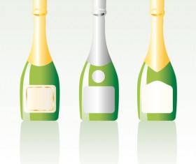Champagne bottle vector material 01