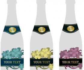 Champagne bottle vector material 03
