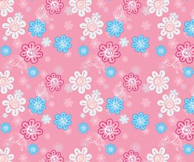 Children seamless pattern with flower vector 01