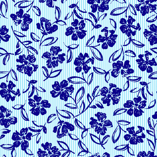 Children seamless pattern with flower vector 06