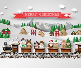 Chrismas cartoon kids vectors material 03