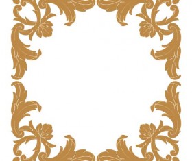 Classical baroque style frame vector design 02