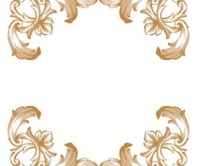 Classical baroque style frame vector design 05