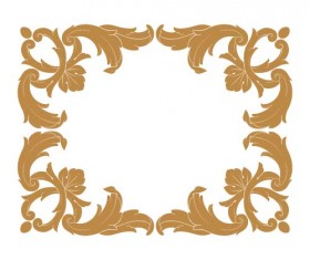 Classical baroque style frame vector design 08
