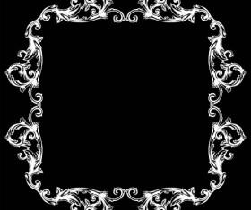 Classical baroque style frame vector design 10