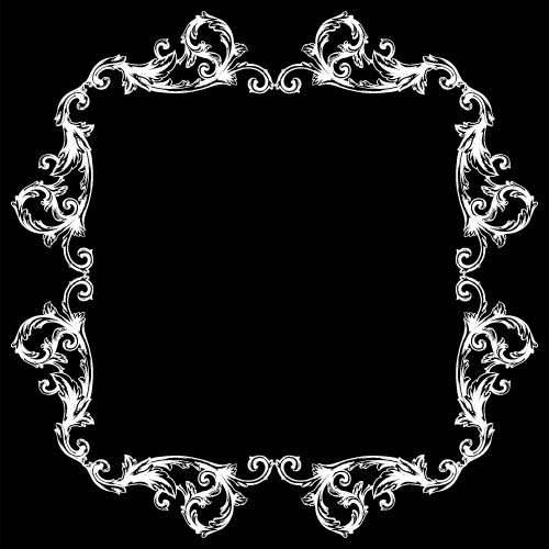 Classical baroque style frame vector design 10