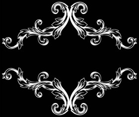 Classical baroque style frame vector design 12